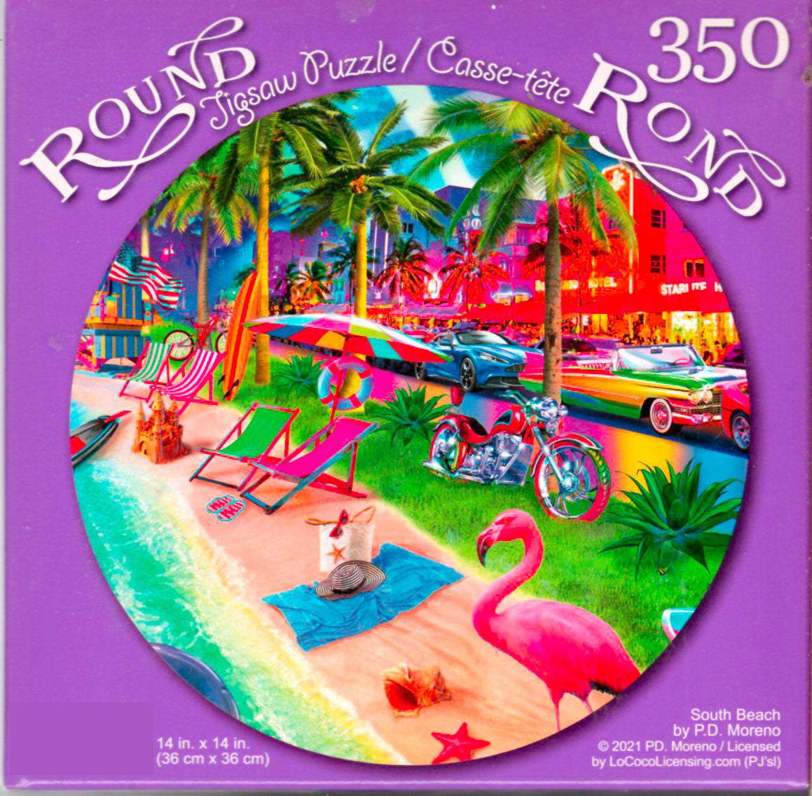 South Beach - 350 Pieces Jigsaw Round Puzzle