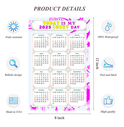 2025 Peel & Stick Calendar - Today is my Lucky Day Removable - 04