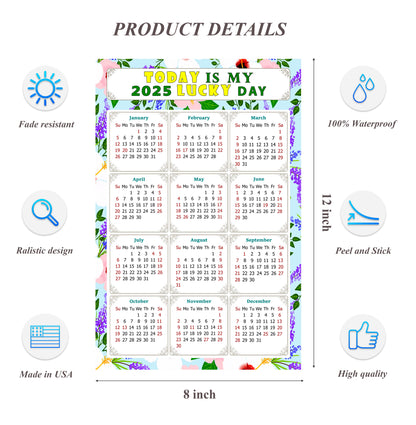 2025 Peel & Stick Calendar - Today is my Lucky Day Removable - 016