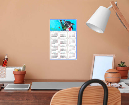 2025 Peel & Stick Calendar - Today is my Lucky Day Removable - Dogs 020 (12"x 8")