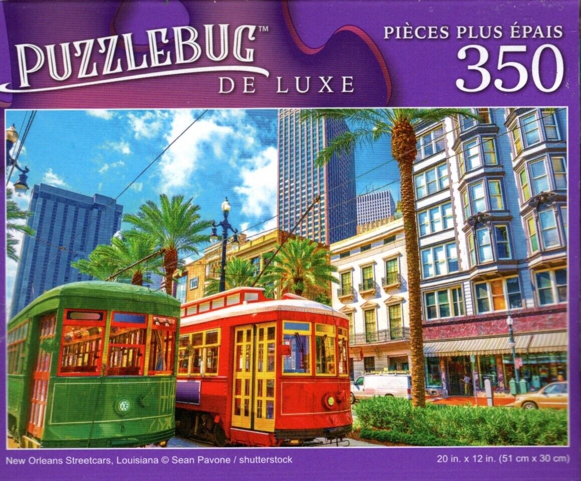New Orleans Streetcars, Louisiana - 350 Pieces Deluxe Jigsaw Puzzle