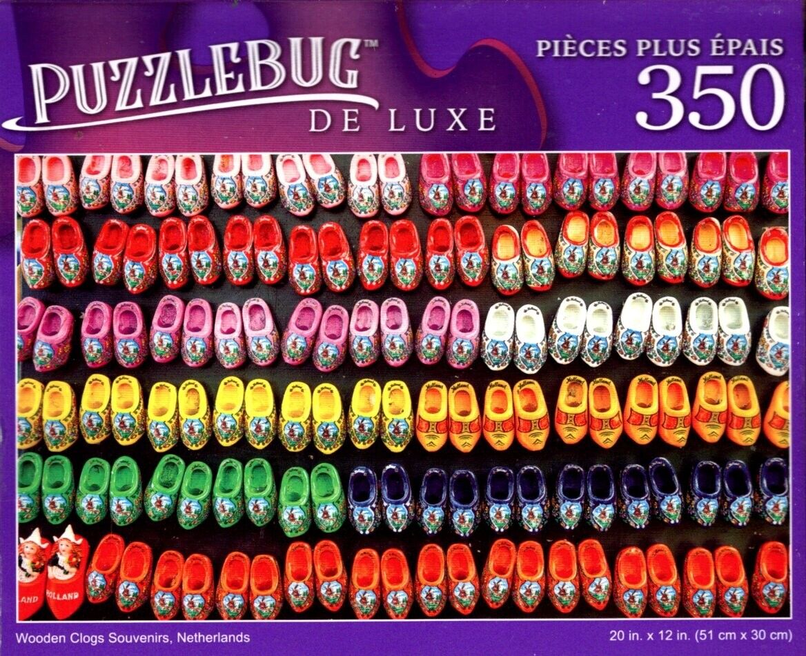 Wooden Clogs Souvenirs, Netherlands - 350 Pieces Deluxe Jigsaw Puzzle