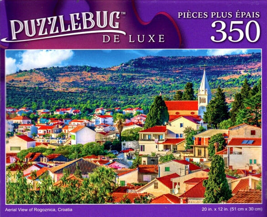 Aerial View of Rogoznica, Croatia - 350 Pieces Deluxe Jigsaw Puzzle