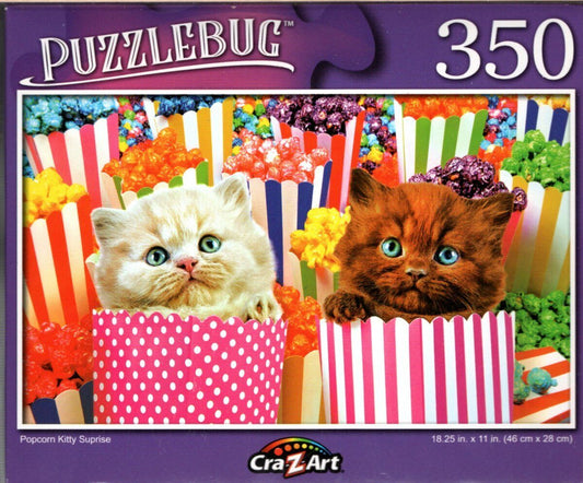 Popcorn Kitty Surprise - 350 Pieces Jigsaw Puzzle