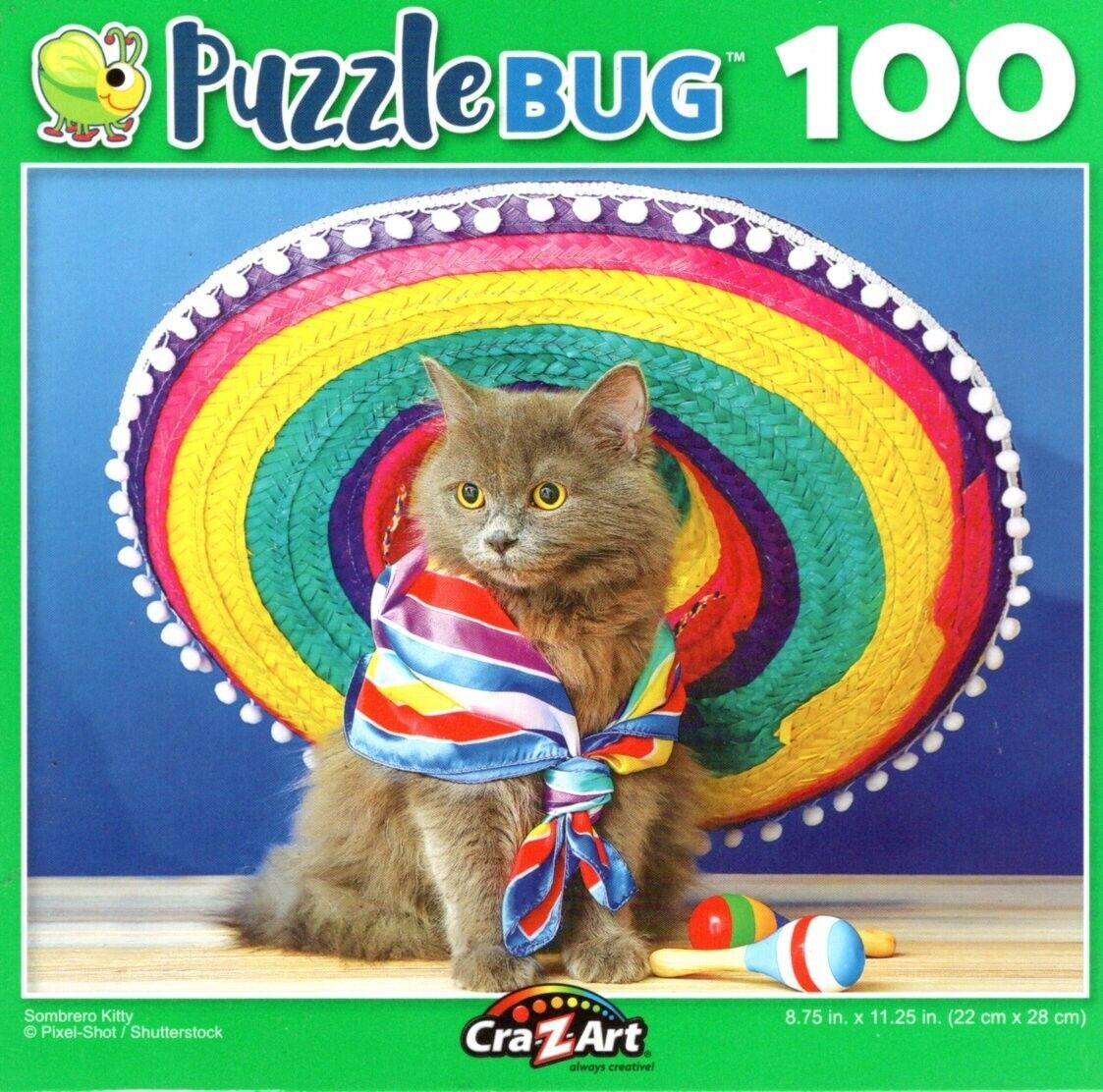 Sombrero Kitty - 100 Pieces Jigsaw Puzzle