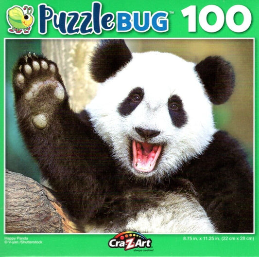 Happy Panda - 100 Pieces Jigsaw Puzzle