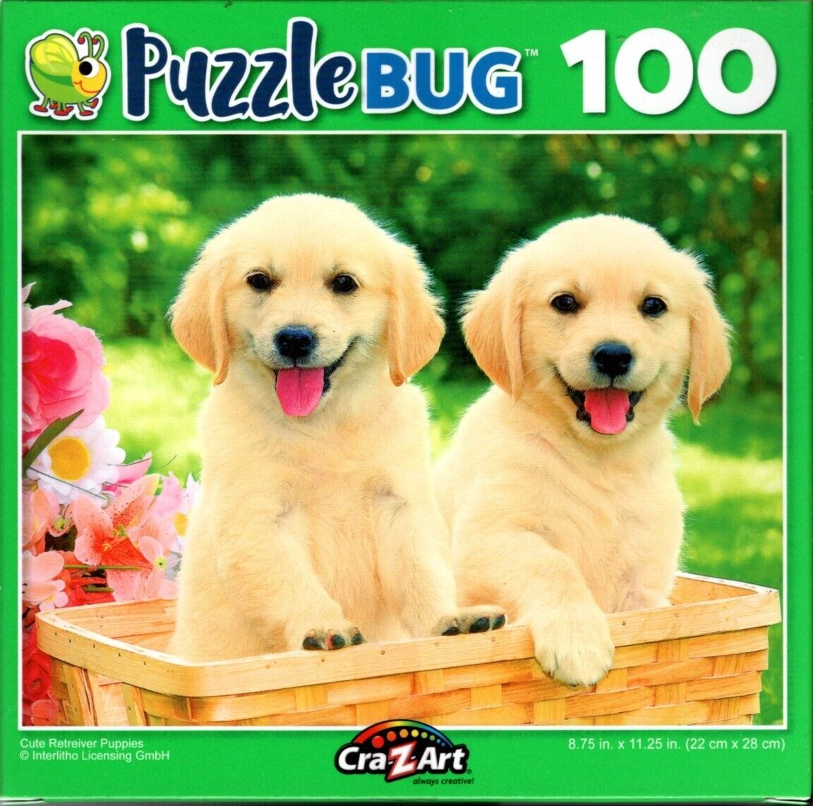 Cute Retriever Puppies - 100 Pieces Jigsaw Puzzle