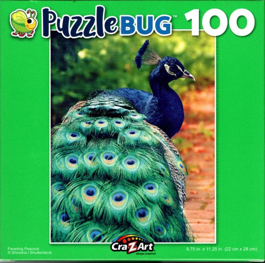 Parading Peacock - 100 Pieces Jigsaw Puzzle