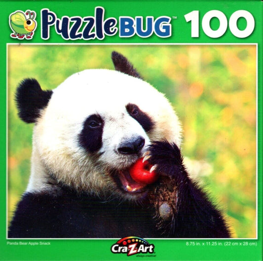 Panda Bear Apple Snack - 100 Pieces Jigsaw Puzzle