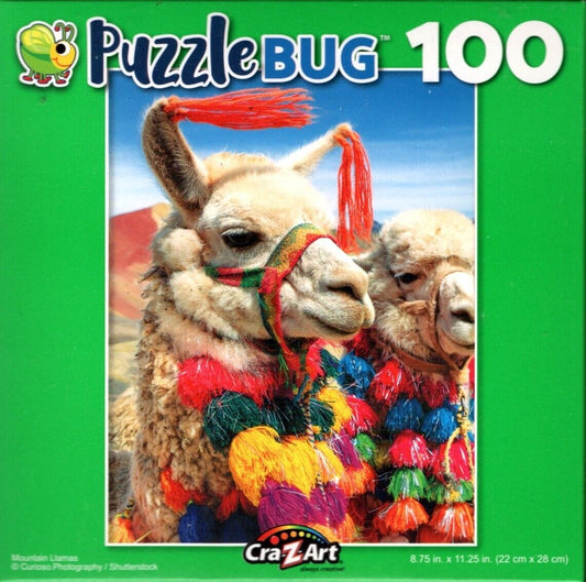 Mountain Llamas - 100 Pieces Jigsaw Puzzle