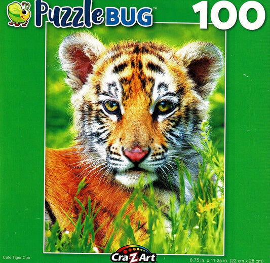 Cute Tiger Cub - 100 Pieces Jigsaw Puzzle