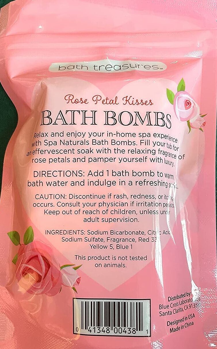 bath treasures, Bath Bombs (Rose Petal Kisses)