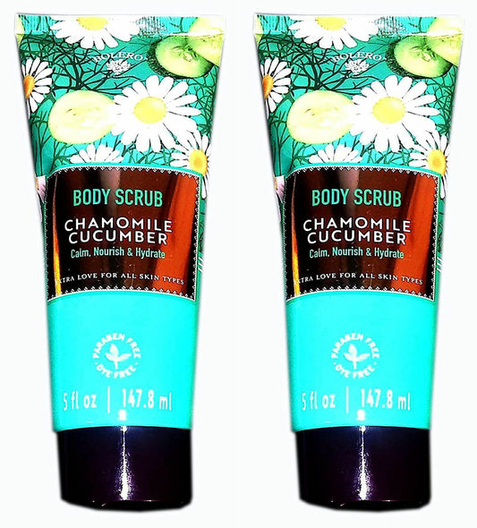 Body Scrub Chamomile Cucumber Calm, Nourish & Hydrate 5fl oz (Set of 2)