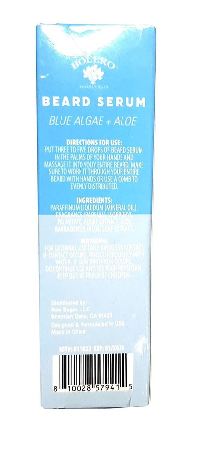 Bolero Beverly Hills Men`s Refresh Beard Serum - Blue Algae & Aloe 0.5fl oz Set