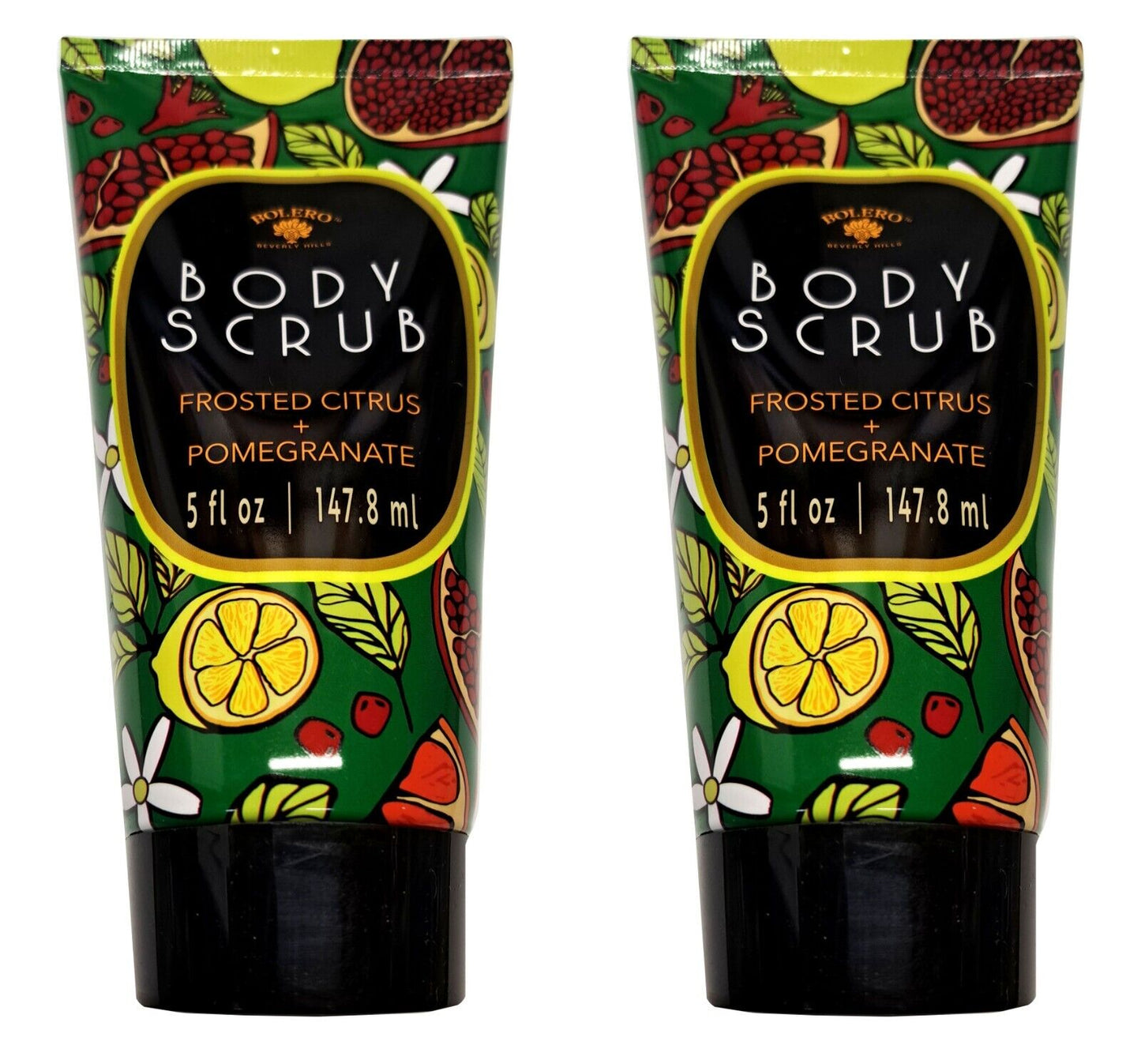 Bolero Body Scrub Frosted Citrus & Pomegranate 5fl oz. 147,8ml (Set of 2 Pack)