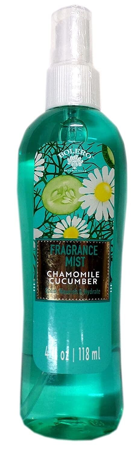 Bolero Fragrance Mist Chamomile + Cucumber - Calm, Nourish & Hydrate 4fl oz 118