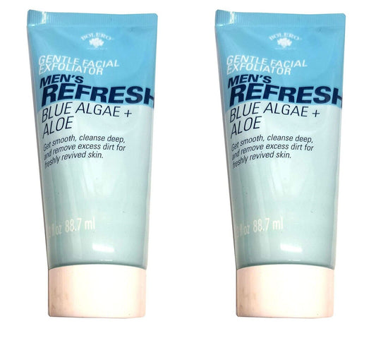 Bolero Gentle Facial Exfoliator Men's Refresh - Blue Algae & Aloe 3fl oz Set