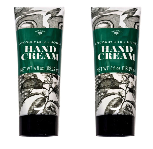 Bolero Hand Cream Coconut Milk & Honey 4fl oz, 118,29ml (Set of 2 Pack)