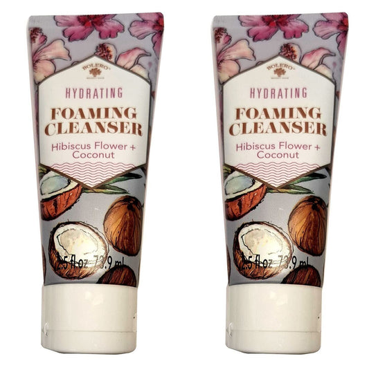 Bolero Hydrating Foaming Cleanser Hibiscus Flower & Coconut 2.5fl oz Set of 2