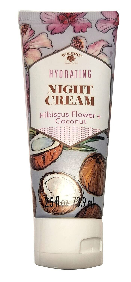 Bolero Hydrating Night Cream Hibiscus Flower & Coconut 2.5fl oz