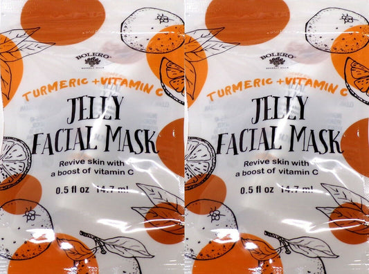 Bolero Jelly Facial Mask Turmeric + Vitamin C 0.5fl oz 14.7ml (Set of 2)