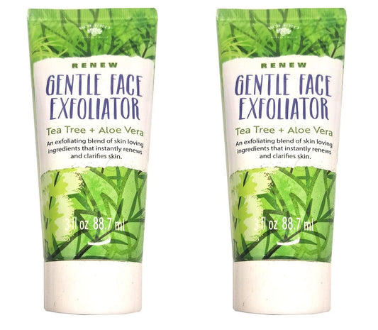 Bolero Renew Gentle Face Exfoliator - Tea Tree & Aloe Vera 3fl oz Set of 2