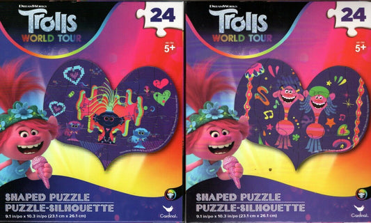 DreamWorks Trolls World Tour - 24 Shaped Puzzle - (Set of 2)