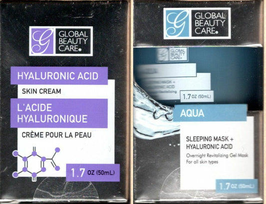 Hyaluronic Acid Skin Cream & Aqua Sleeping Mask Hyaluronic Acid (Set of 2 Pack)