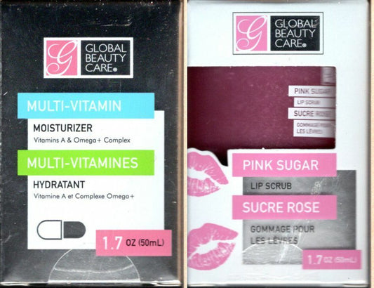 Multi - Vitamin Moisturizer and Pink Sugar Lip Scrub 1.7 oz.(50ml) (Set of 2