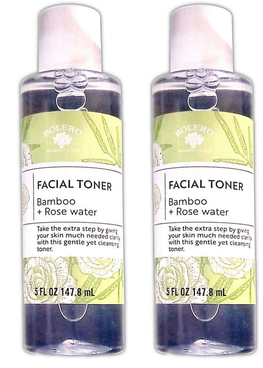 Bolero Facial Toner Bamboo + Rose Water 5fl oz 147.8ml (Set of 2 Pack)