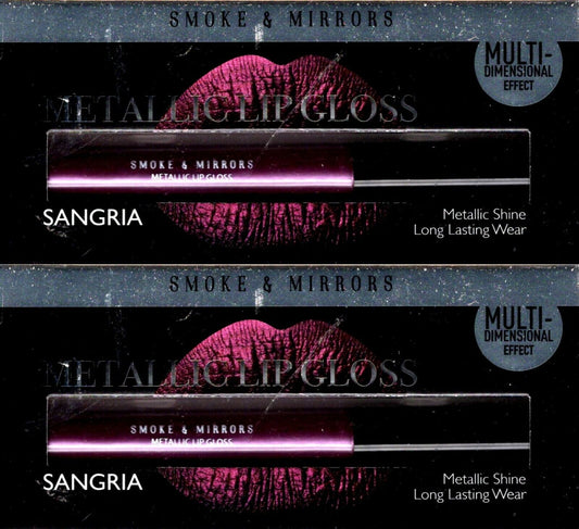 Smoke&Mirrors Metallic Lip Gloss (Sangria) - Metallic Shine Long Lasting Wear