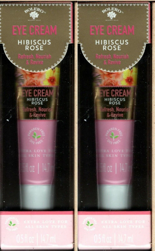 Eye Cream Hibiscus Rose Refresh, Nourish & Revive 0.5fl oz (14.7.8ml) (Set of 2)