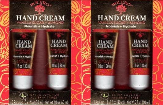 Vanilla Sugar + Almond Nourish + Hydrate Hand Cream 2 Pack Set Moisturize Set