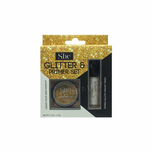 She Glitter & Primer Set (Gold)