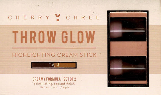 Cheery & Chree Throw Glow Highlighting Cream Stick (Tan) Creamy Formula Set of 2