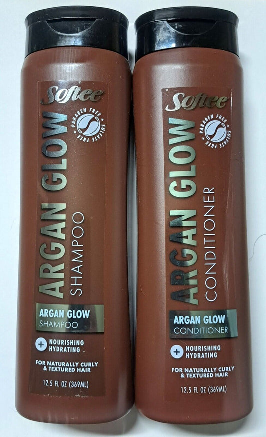 Softee Argan Glow Shampoo and Conditioner Nourishing & Hydrating Set of 2