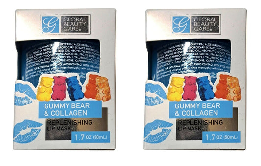 Global Beauty Care Replenishing Lip Mask Gummy Bear & Collagen 1,7oz, 50ml Set