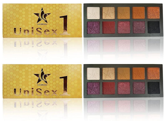 Ccolor Cosmetics - Unisex 1 - 10 Color Eyeshadow Palette, Highly Pigmented Eye