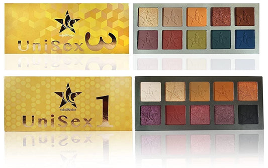 Ccolor Cosmetics - Unisex 1 & 3 - 10 Color Eyeshadow Palette, Highly Pigmented