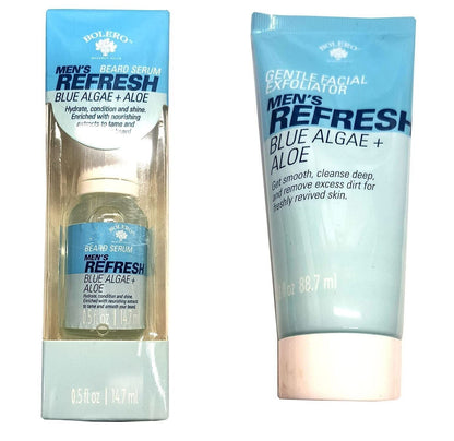 Refresh Beard Serum and Facial Exfoliator Men's Refresh - Blue Algae & Aloe