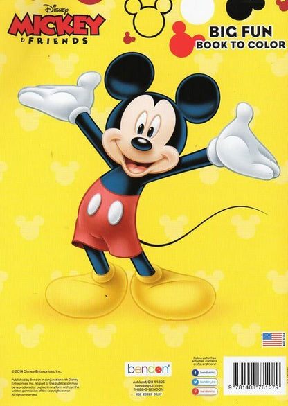 Mickey and Friends ''I'm All Ears'' Big Fun Book to Color