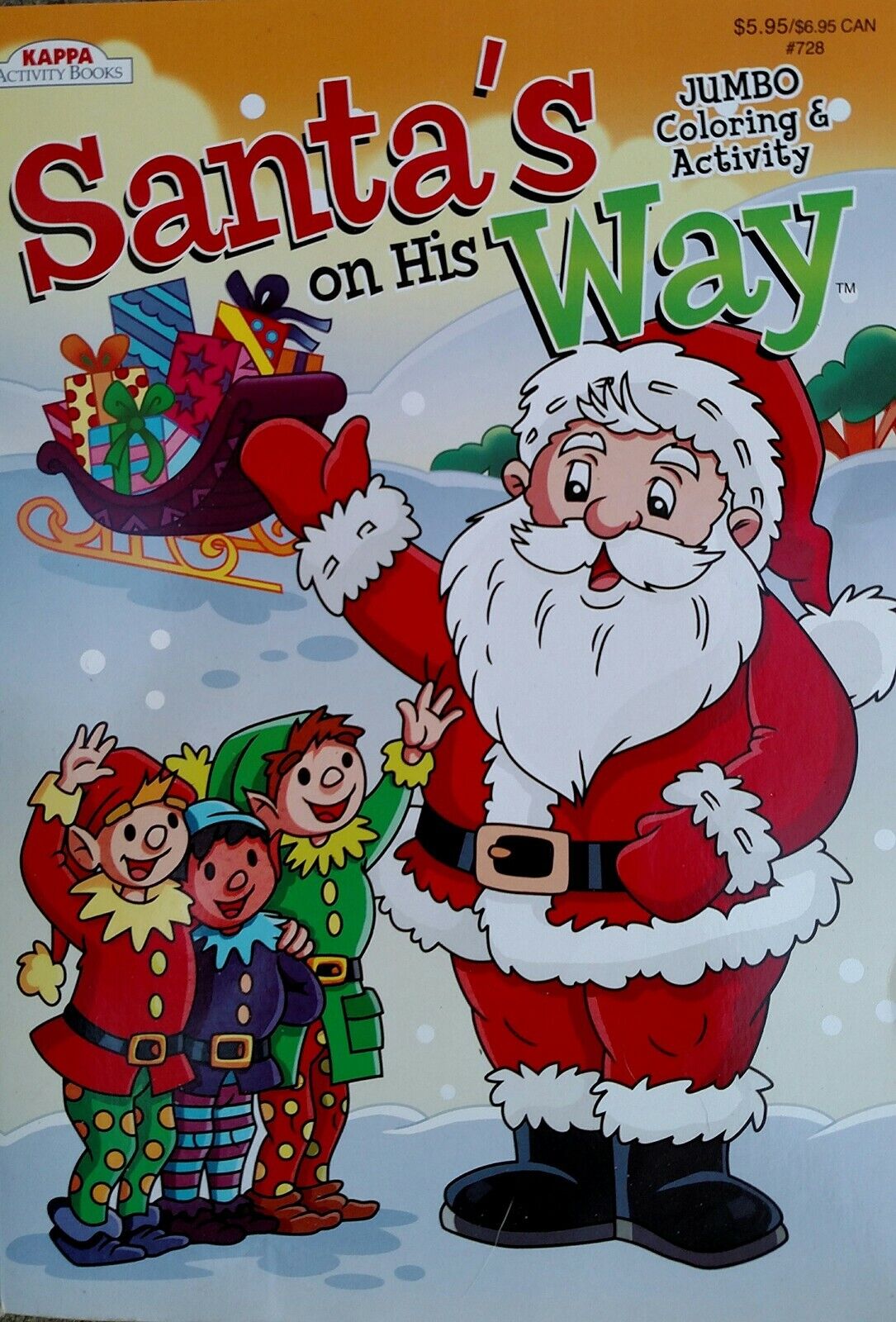 Santa's on His Way Jumbo Coloring & Activity Book