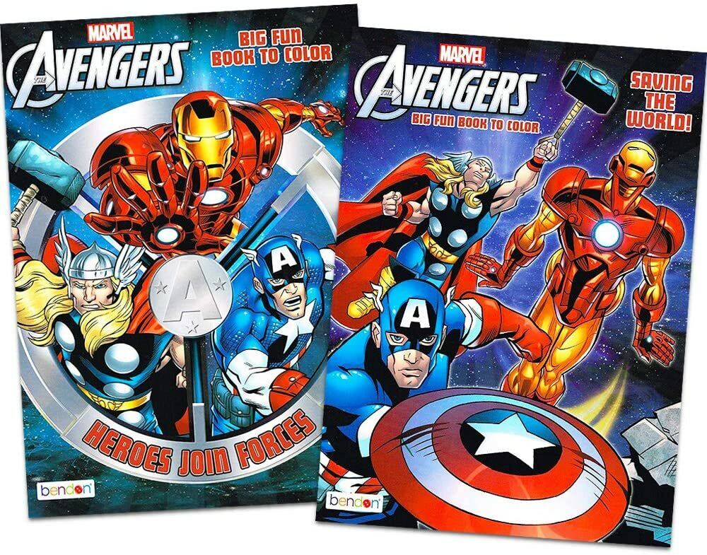 Marvel Mighty AvengersÂ Coloring and Activity Book Set (2 Books ~ 96 pgs Each)