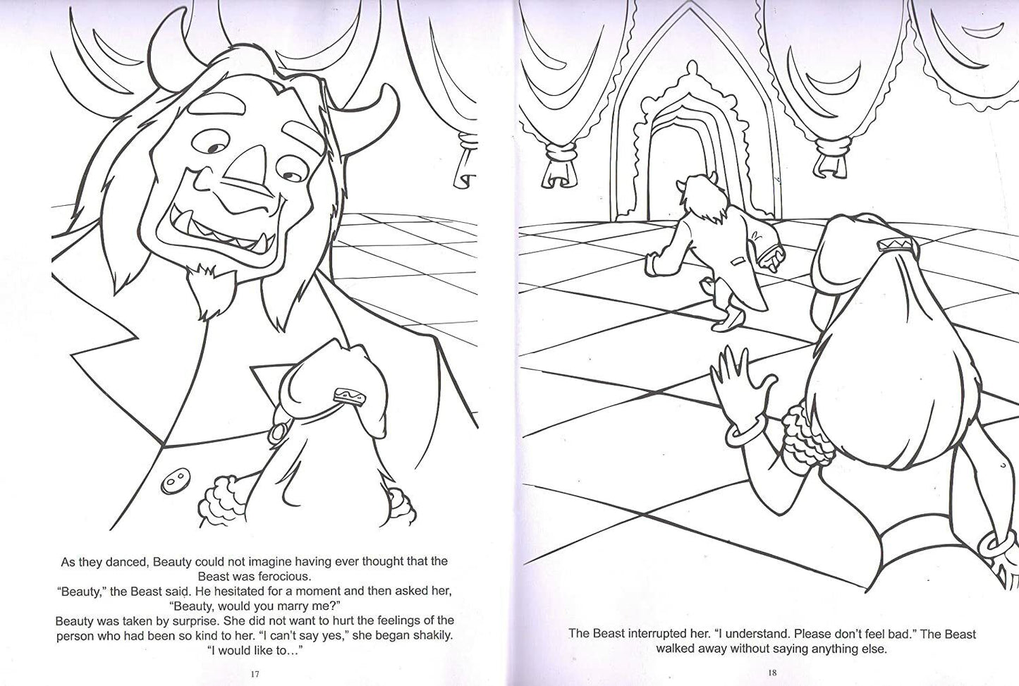 Classic Tales - Beauty and the Beast - Color The Story - Coloring Book