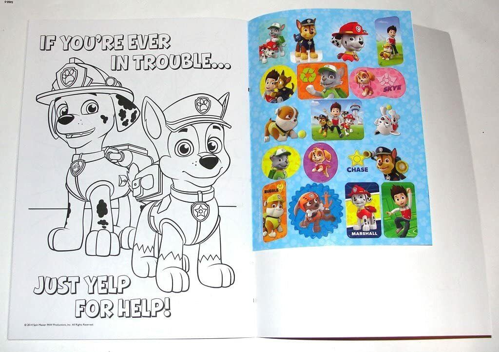 Paw Patrol Just Yelp for Help! Coloring & Activity Book with Over 30 Stickers