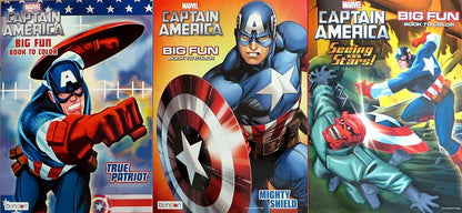 Marvel Captain America Big Fun Book to Color - (Set of 3)