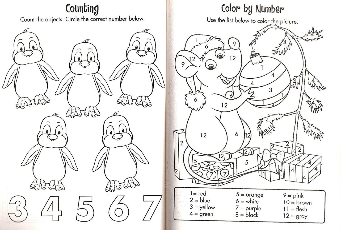 Coloring and Activity Book 160 Page ~ Christmas Winter Holiday Book! - Set of 2