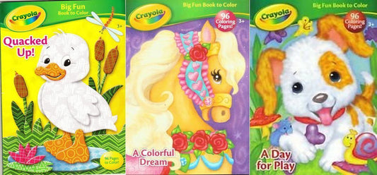 Crayola Big Fun Book to Color - (Set of 3 books)