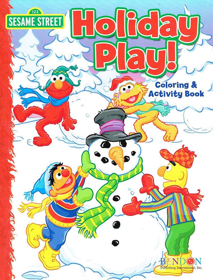 Sesame Street Holiday / Christmas Coloring Books (Set of 2)