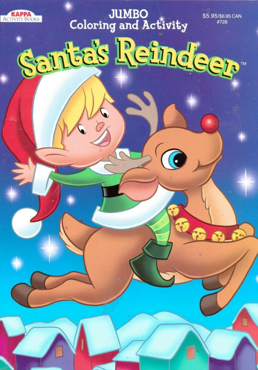 Kappa Jumbo Coloring & Activity Book ~ Santa's Reindeer